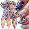 2026 Spring/Summer Floral & Starry Nail Stickers: 10 Sheets of Colored Flowers & Grass