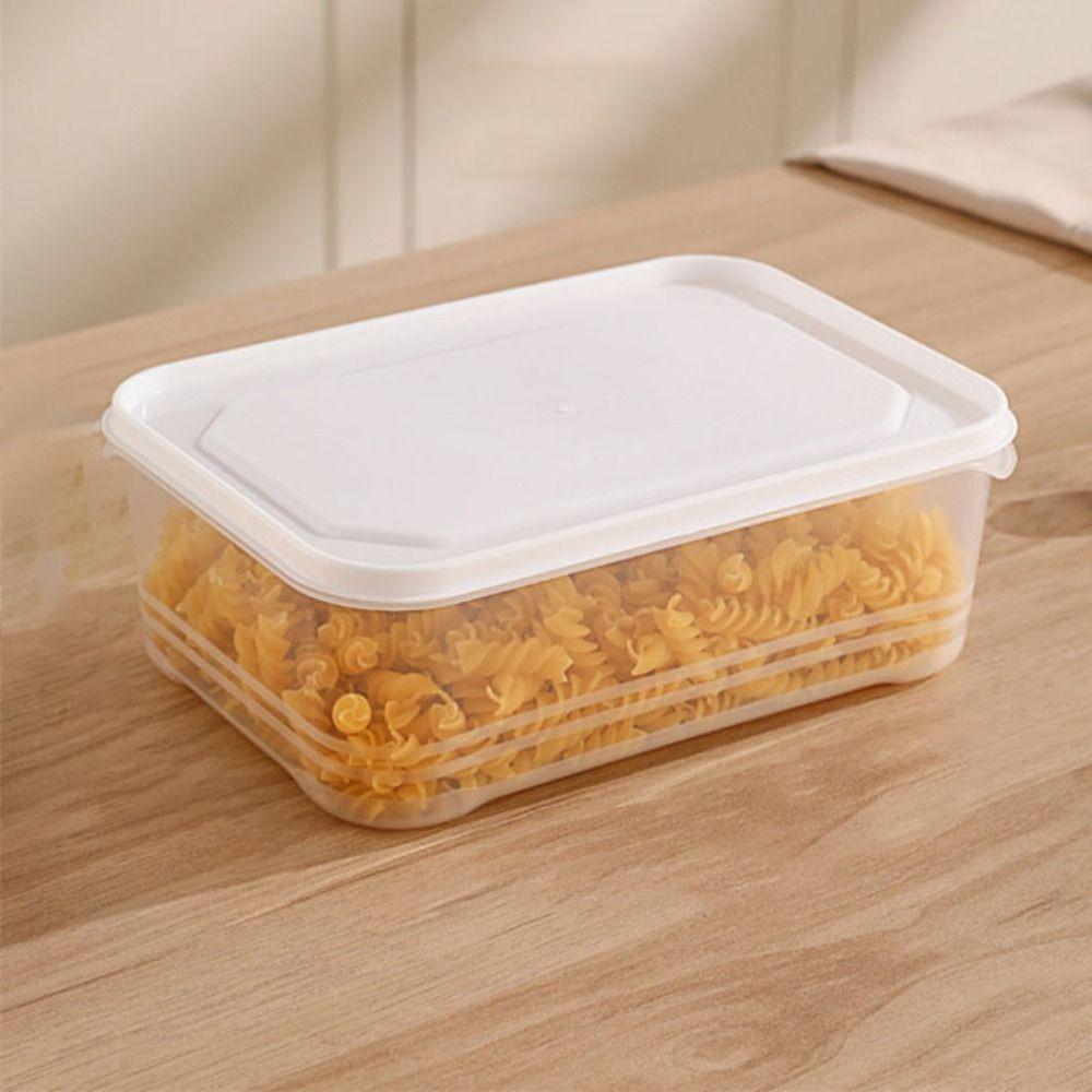 3 st 2000 ml Kylskåpsförvaringslåda Mikrovågsugnssäker Rektangulär Färskhållningslåda Förseglad Livsmedelsgodkänd Plast Grönsakslåda Picknick