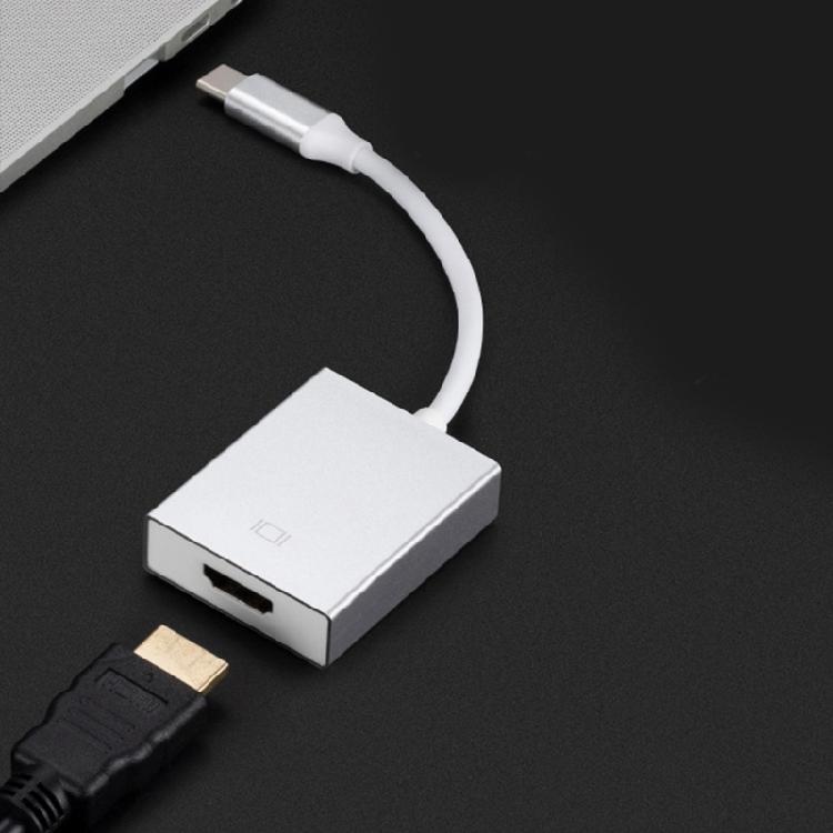 USB C To Hdmis 4K Adapter Aluminum Design For Smartphone Tablets Laptop TV Monitors Connectivity Plugs and Play
