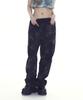 DISCO DONUT Asymmetrical Tie-Dye Cargo Pants_Black