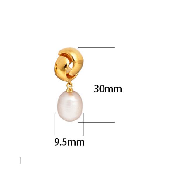 2026 French Vintage Baroque Pearl Stud Earrings - Intertwined Knot Gold Plated Dangle Earrings for Women Niche Jewelry