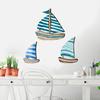 3 Pezzi Decorazione da Parete Vela in Legno Arte da Parete Vela Nautica Scultura da Parete a Tema Costiero Vintage per Arredamento Casa Soggiorno Camera da Letto