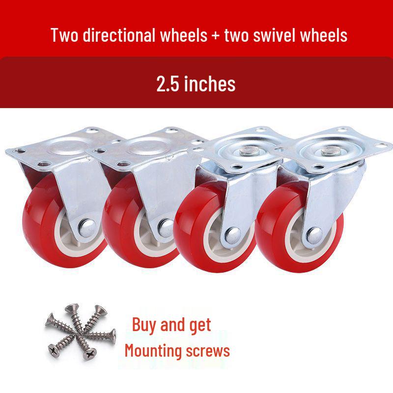 1-3 Inch Silent Swivel Caster Wheels with Brakes for Furniture and Trolleys