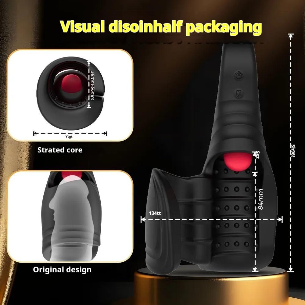 Male Glan Massager Penis Trainer Tongue Licking Vibrator Delay Stamina Trainer Oral Climax Masturbation Sex Toys for Men