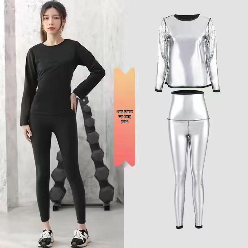Women's Sauna Sweat Suit: High Waist Sweat Pants for Running, Exercise, Body Shaping, Plus Size Fitness, Fat Burning