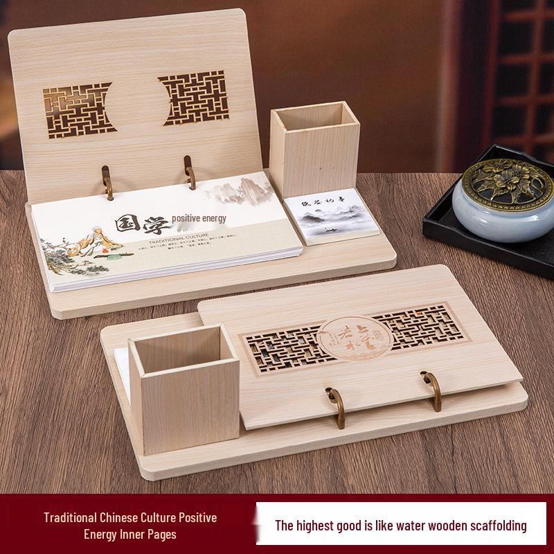 

Китайский деревянный еженедельный настольный календарь на 2026 год: Набор креативных украшений «Год Лошади»