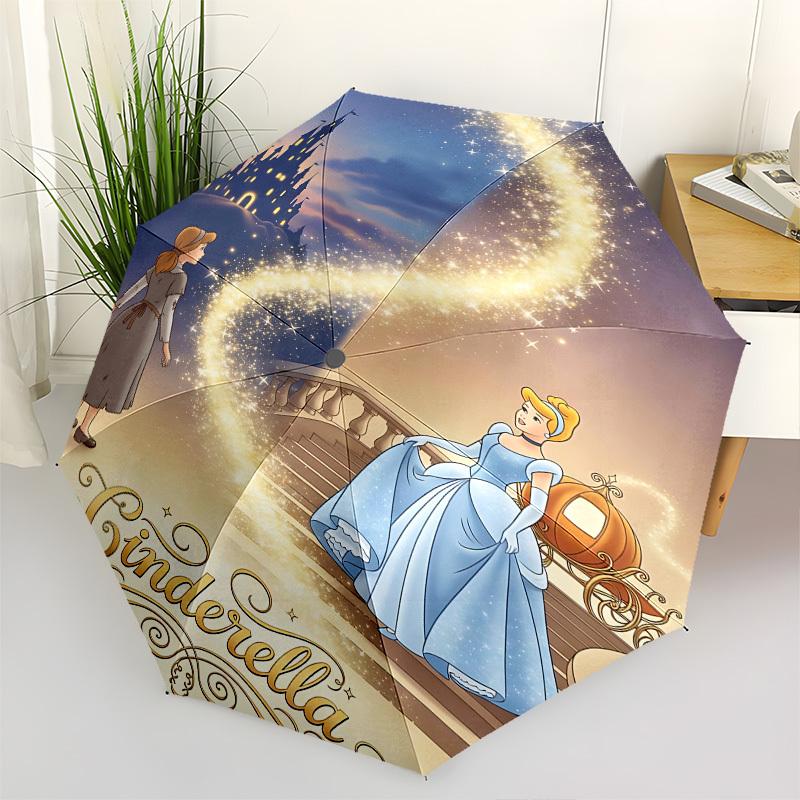 

Cinderella, Fairy Tale Themed Automatic Opening and Closing Umbrella, Brightly Colored 8-rib Portable Umbrella, Suitable for Men and Women, A Perfect