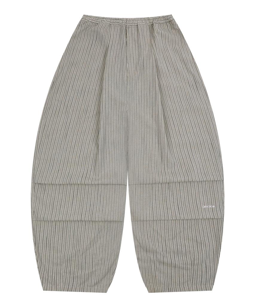 GLACK Gp139 Striped Linen Easy Pants (Beige)