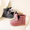 Snow Boots Women's Short Boots Velvet New Women's Boots 2025 Winter Korean Version Cotton Shoes Hairball Panda Short Boots