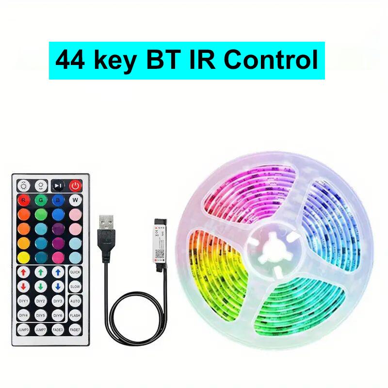 1-20M 5050 RGB LED Strip Lights Bluetooth WiFi App IR Remote Control Flexible Tape Light For Bedroom Decoration
