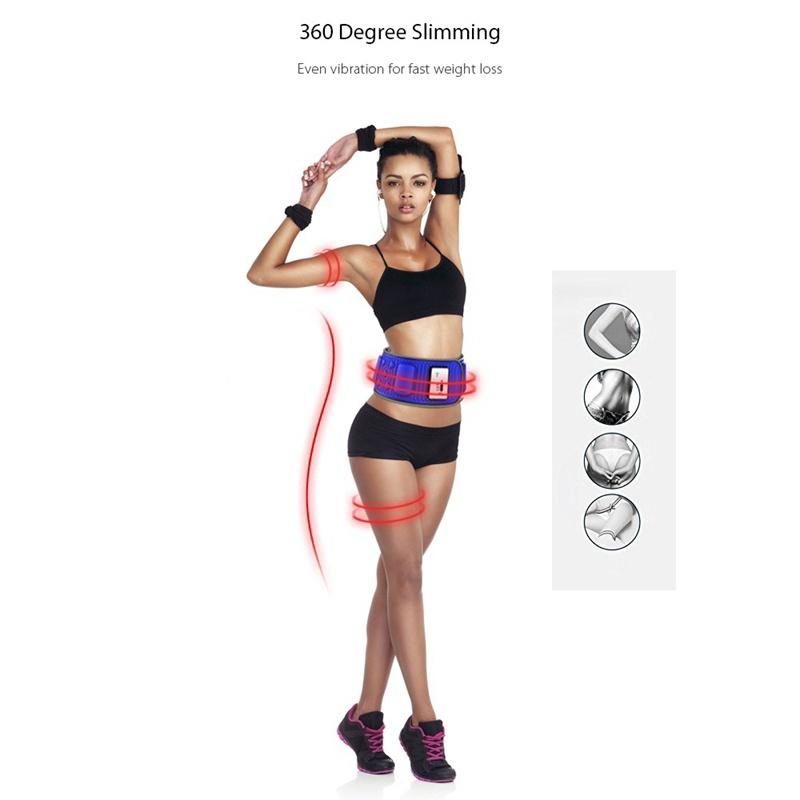 100-240V Zeštíhlující pás Masážní Elektrický Vibrační Pás na Cvičení Pasu Nohy Břicho Spalování Tuku Hřejivý Masážní Přístroj