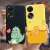 For Oppo A78 4G Case CPH2565 Cute Dinosaur Cartoon Painted Cover Soft Silicone Phone Case For Oppo A78 A 78 OppoA78 4G 5G Fundas