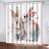 Easter Bunny Eggs Styles High Shading Curtains Variou Cartoon Styles and Colors Thick Blackout Drape Living Room Bedroom Curtain