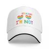 Lets Get One Thing Straight Im Not  funny gay Baseball Cap Trucker Hat Streetwear Bobble Hat FeUnisex Unisexs