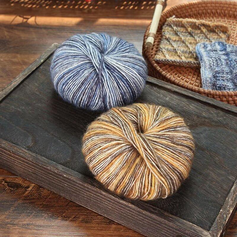 Fiber Fluffy Camouflage Cotton Wool Ball Segment Dyed Cotton Sprayed Cotton Thread Mixed Color Skin-Friendly Cotton Yarn
