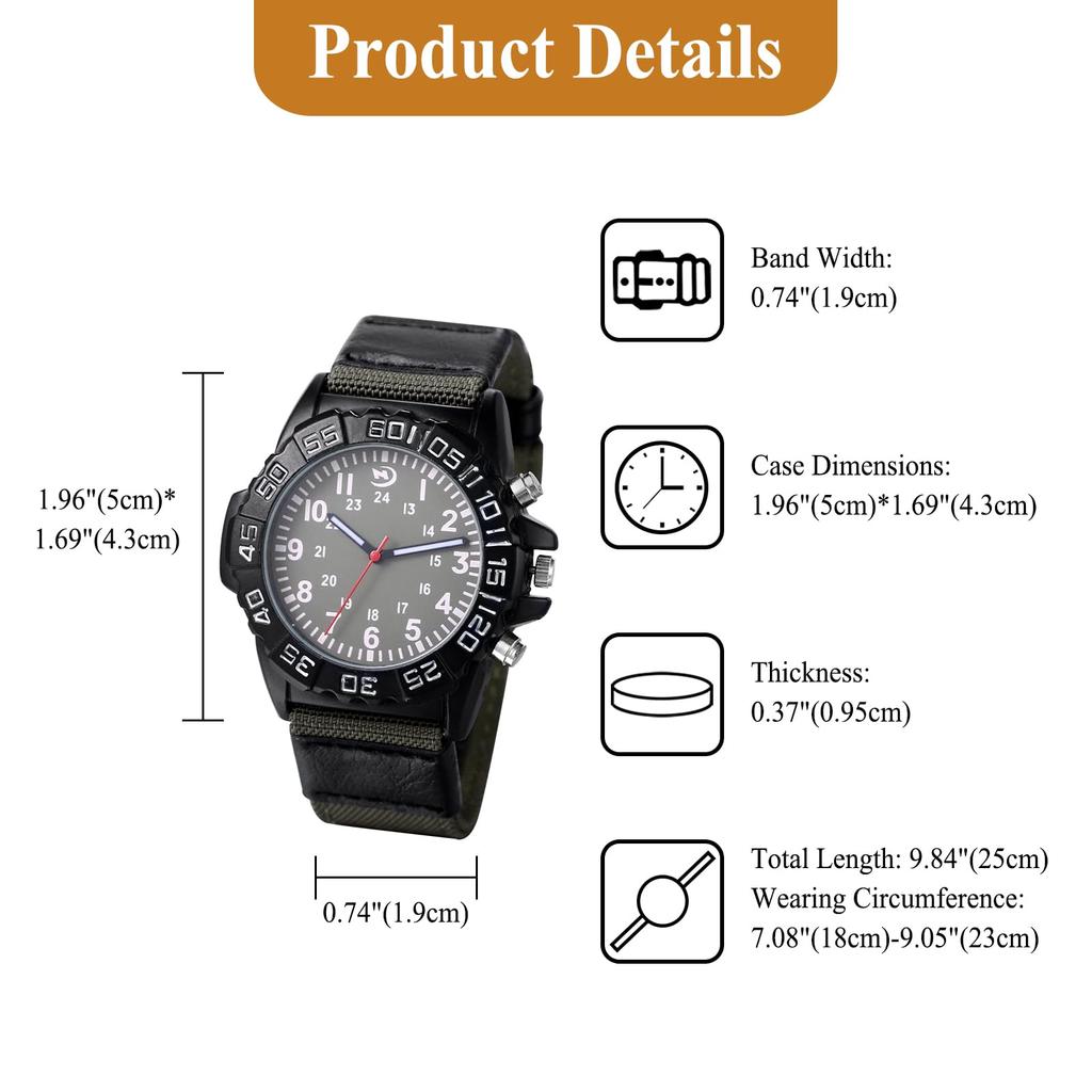 Clip Watch Carabiner Watch Watch Genuine Leather Analog Display Carabiner Watch Keychain Watch Replaceable Strap Quartz Watch Clip Watch Outdoor