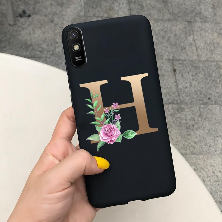 For Xiaomi Redmi 9A Case Silicone Soft TPU Back Phone Protector Shell For Xioami Redmi 9AT 9 A Redmi9A T Cute Letters Cover Bags