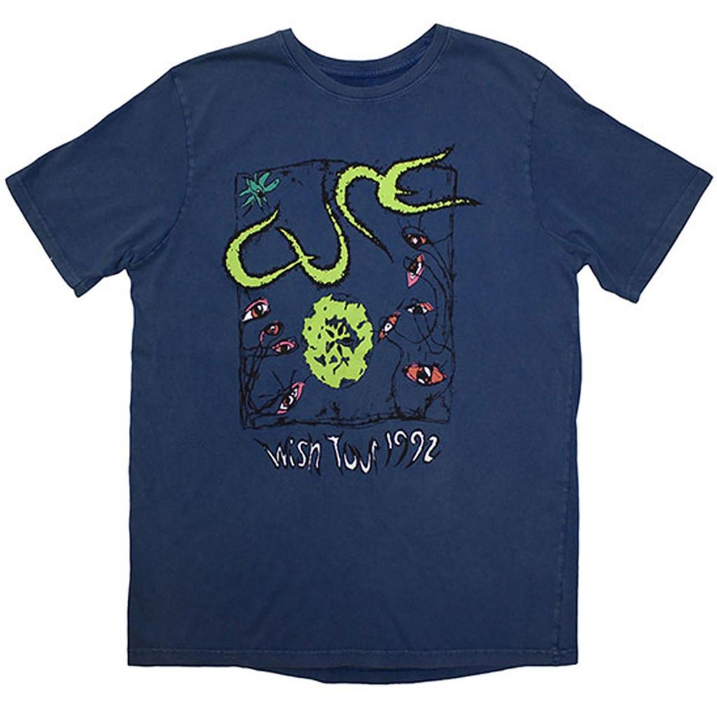 Cure Wish Tour 92 Stone Wash Casual TShirt Mens and Womens Luxury Brand Top