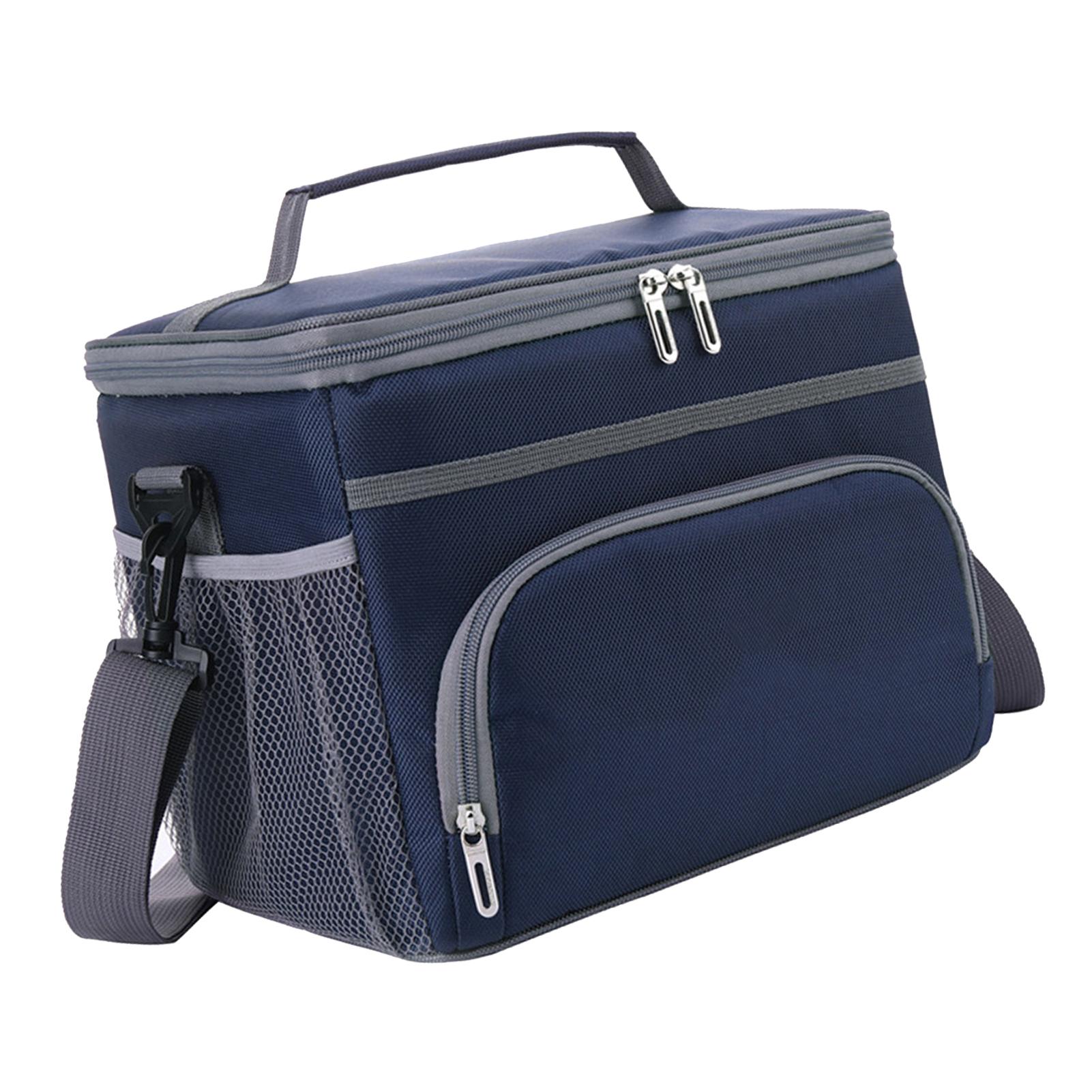 

16 л Большая вместимость Непромокаемая сумка для ланча Термическая Большая для пикника Холодная и теплая Изолированный пакет На открытом воздухе Еда и напитки синий