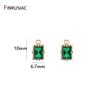 Korean Fashion Green Zircon Small Pendant Charm, DIY Making Earrings Necklaces Components Findings, Jewellery Making Supplies