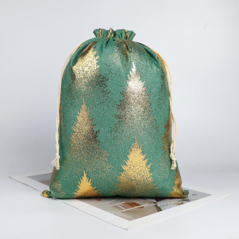 5pcs/lot Cloth Christmas Drawstring Storage Bag Christmas Packaging Bags Candy Jewelry Toy Presents