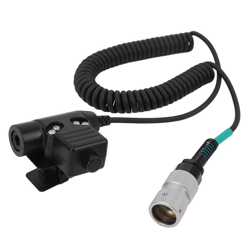 6PIN U94 Adapter Push To Talk Talkabout Radio Cable Plug Headset Connector for PRC?152 Talkabout