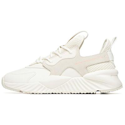Chunky Sneakers Women's Low Top Ivory White/Light Brown 922018803-6