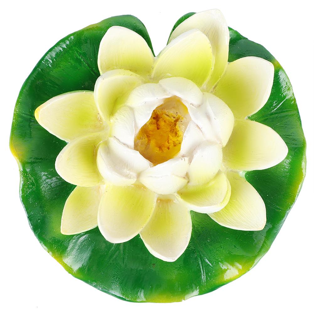 Artificial Water Floating Lotus Ornament Art Craft for Fish Pond Tanks Fountain Decoration