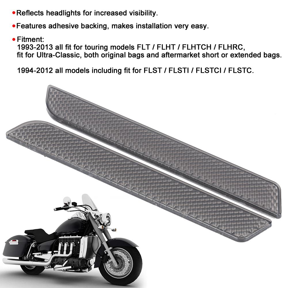 Pair of Saddlebag Reflector   Cover   Warning Small Size Fit for   FLT FLHT FLHRC