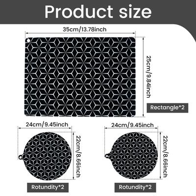2/6 Pcs Induction Cooktop Mat Non-stick Induction Cooktop Protector Pad Heat Resistant Placemat for Home and Kitchen Accessories