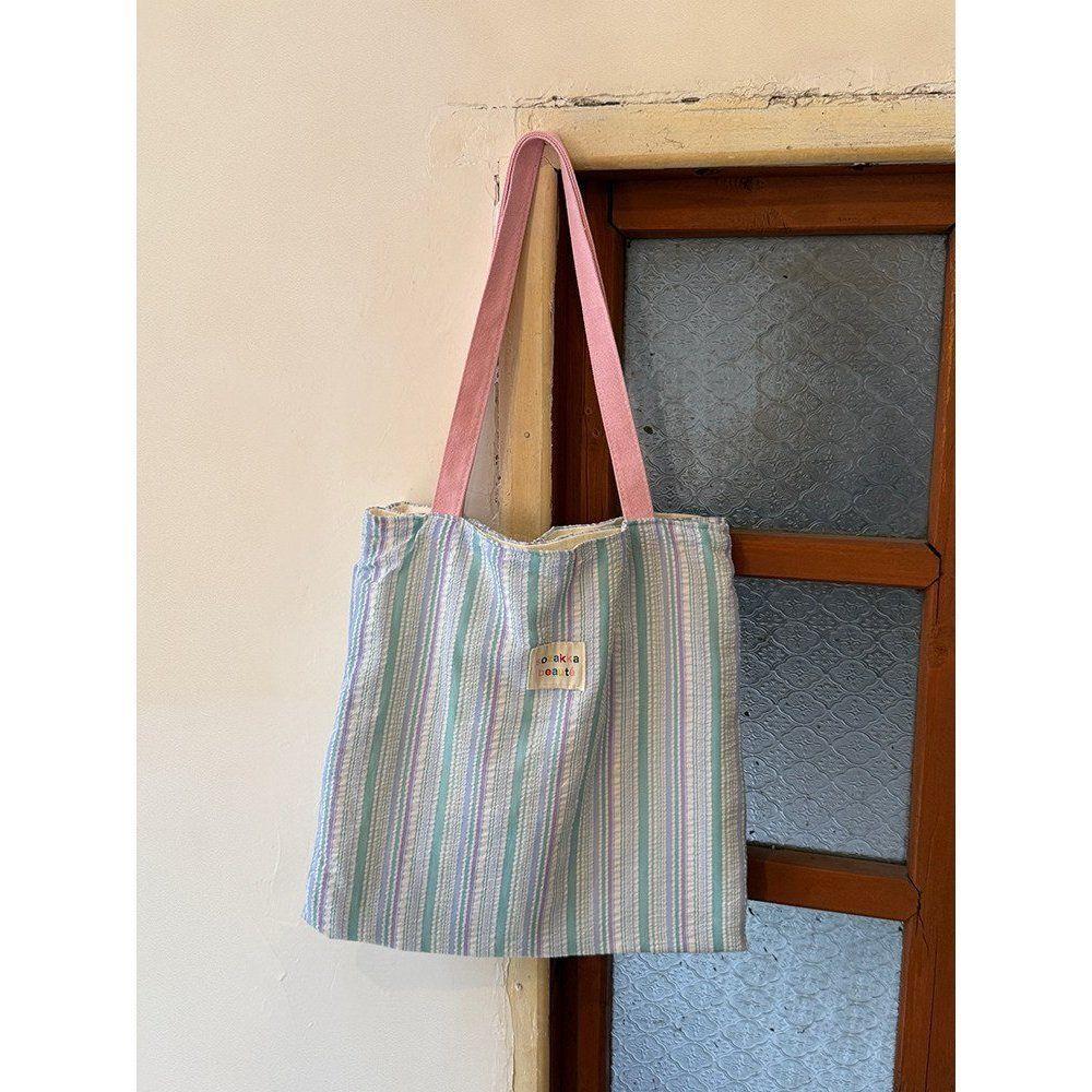 

Tote Bag - Large Capacity Student Commuter Shoulder Bag - Small-sized Casual Handbag синий