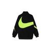 Nike Oboustranná bunda Boa Big Swoosh (Velikost Asie) Černé/neonové pánské svrchní oděvy BQ6546-017