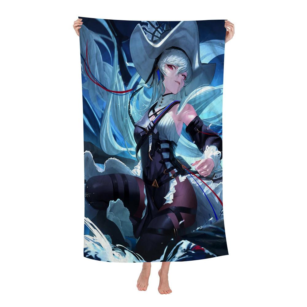 A-Arknights Beach Towel Colorful Bath Towels for Girl Microfiber Quick Dry Sand Free Beach Yoga Spa Gym Pool