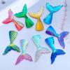 10Pcs Resin Lovely Shiny Fish Tail With Color Plating Flatback Cabochon Scrapbook Kawaii DIY Embellishments Accessories C95
