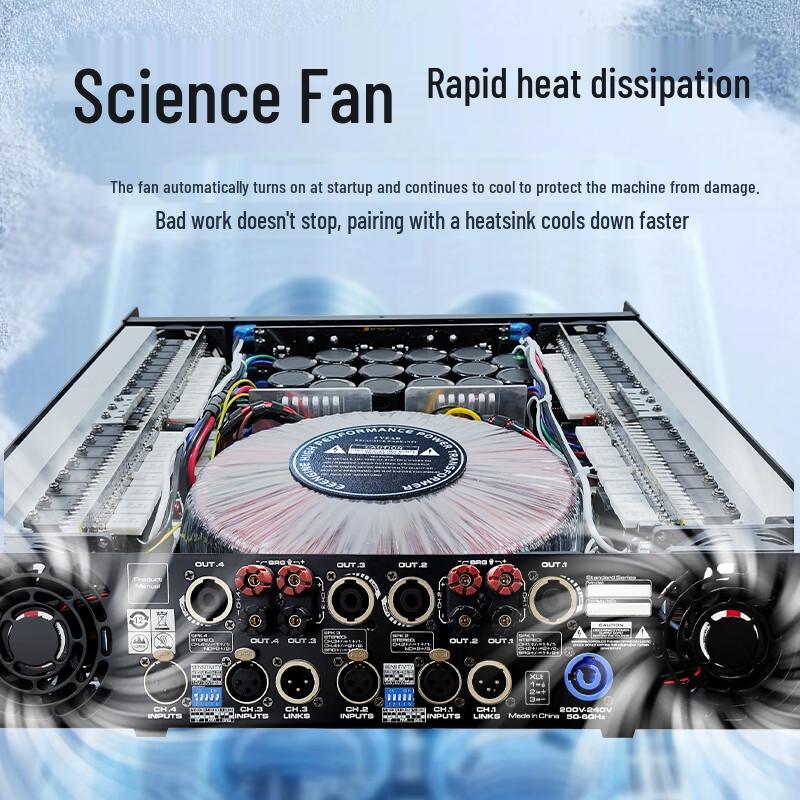 Xun Er Wei XEW Professional 4-Channel AB Class Power Amplifier (CN Version)