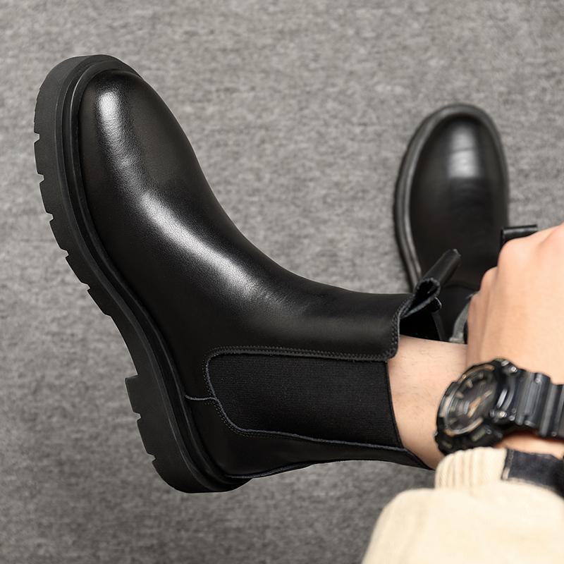 Fashion 2025 Autumn New Chelsea Boots for Men Black Boots Platform Shoes Fashion Ankle Boots Winter Slip on Men Shoes New Botines Mujer