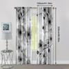 Set Of 2 Bohemian Print Curtains Style Black Floral Durable Polyester Fabric Without Rod Art Deco Festive Perfect Curtain Made