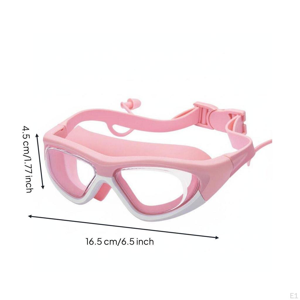 Kids Swim Goggles Clear Vision Large Frame Swimming Leak-Proof for Girls