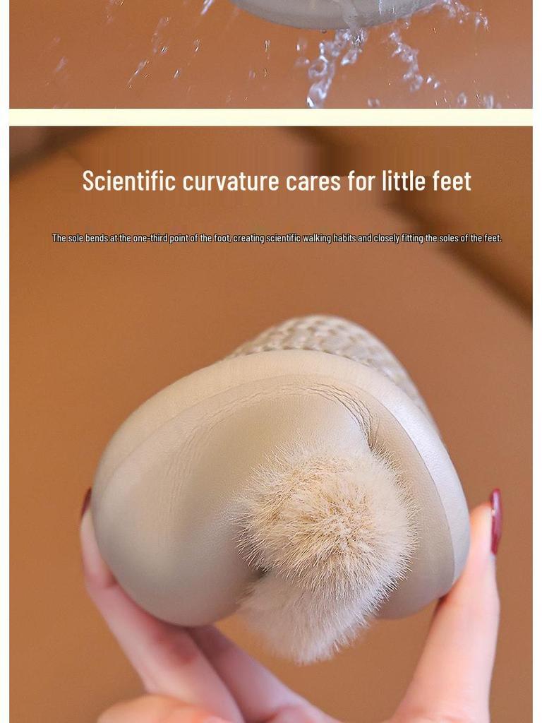 Wasserdichte Schneestiefel aus Baumwolle für Babys und Kleinkinder: Warmer Stil mit Fersenschutz für Herbst & Winter, Bereit für den Außenbereich