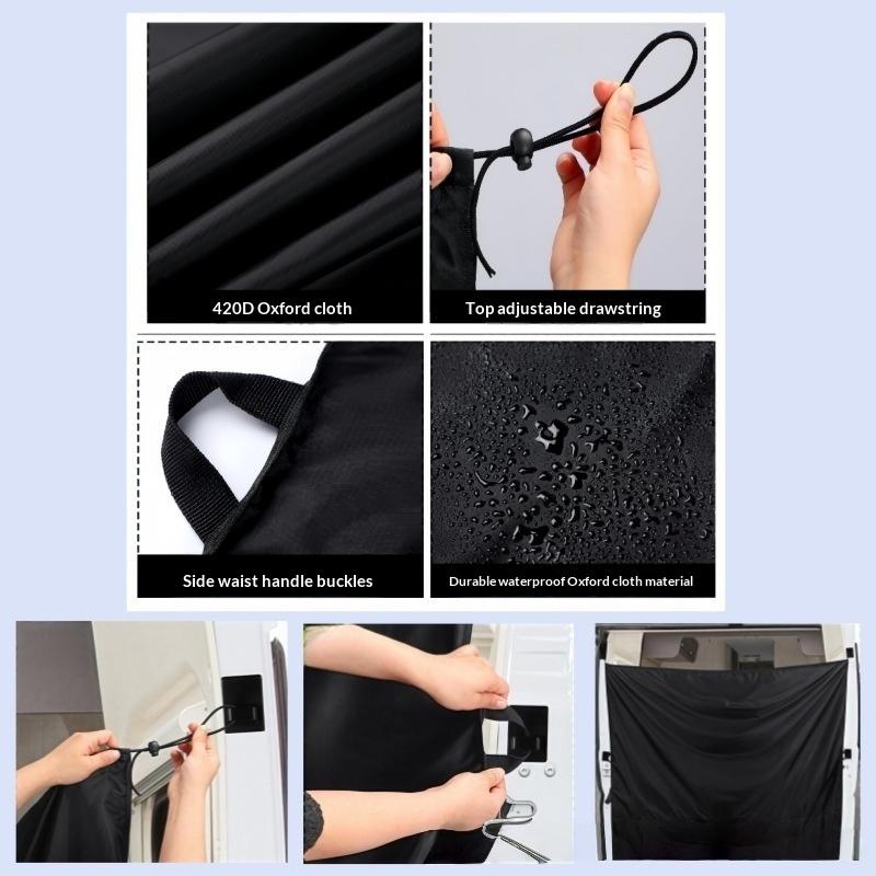Van Rear Door Privacy Curtain UV Resistant Light Blocking Divider Screen for Car Camping Shower Outdoor Travel