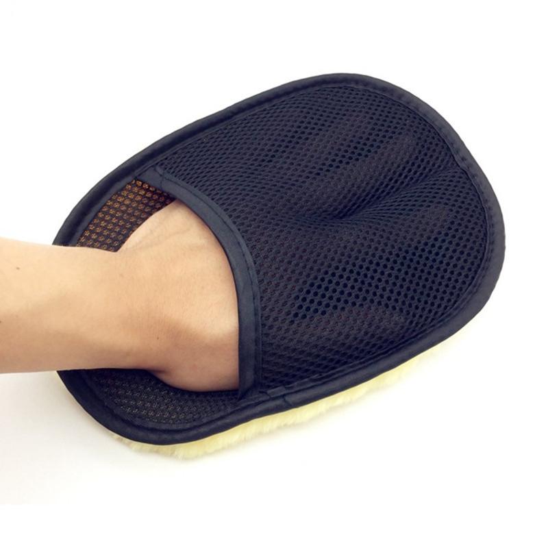 24x16cm Car Wash Mitt Microfibre Cleaning Glove Polishing Shampoo Duster Towel