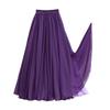 630 Degree Classical Dance Skirt Women Double-Side Chiffon Big Swing Skirt Belly Dance Costume Stage Performance Maxi Skirts