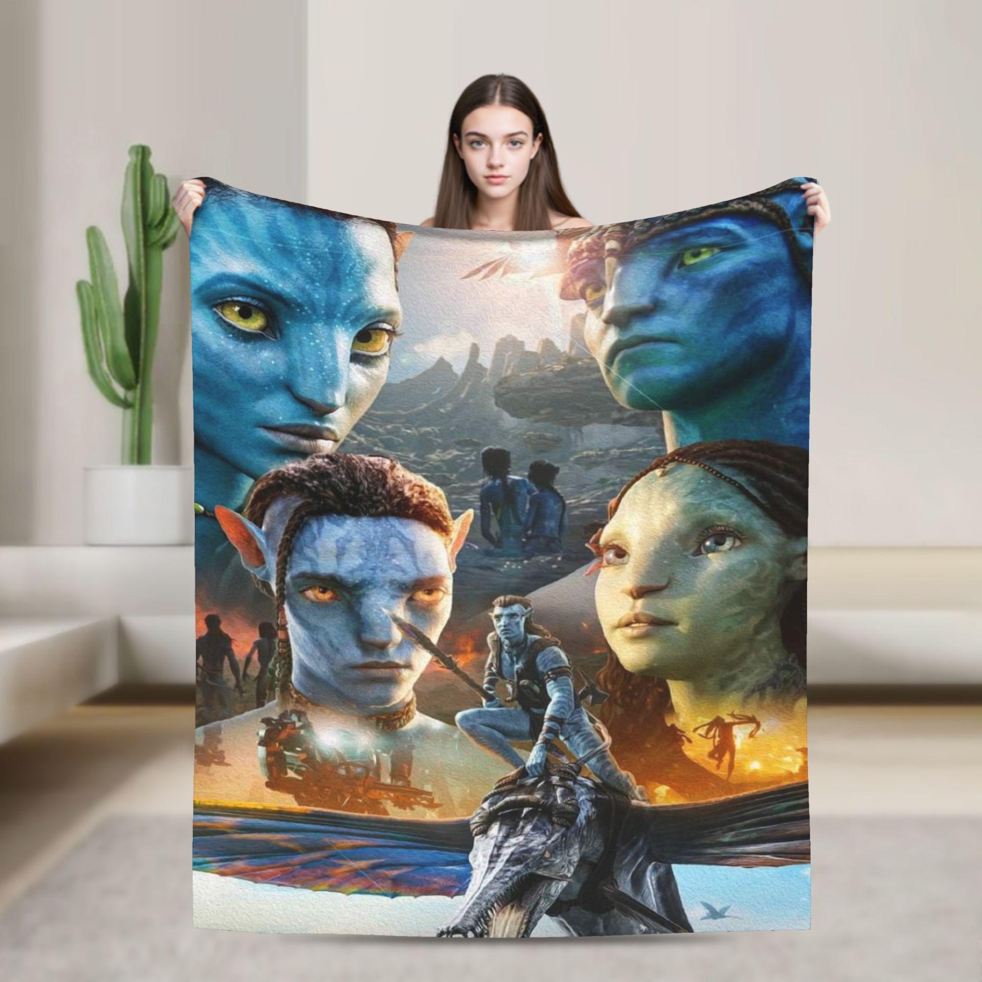 Avatars The Way Of Water Movie Blanket Adults Flannel Bedding Throws For Sofa Home Warm Quality Bedspread Gift 75x90cm