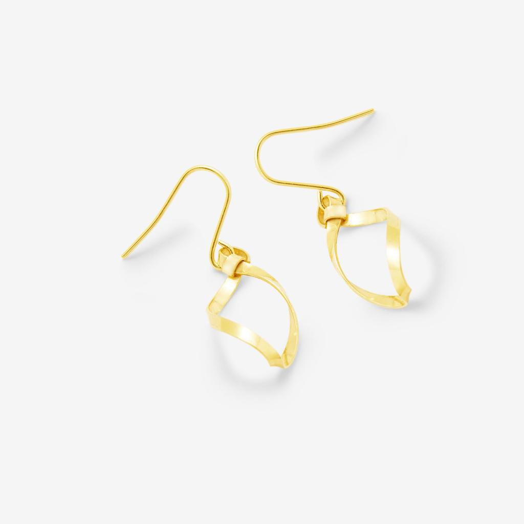ESTELLE [Official] Women's Hook Earrings, 10K Yellow Gold, 0202-3423-0019-0000