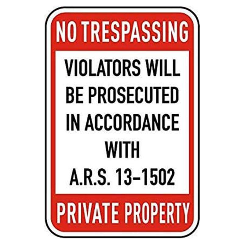 Vintage No Trespassing Warning Metal Tin Signs Wall Posters Plaque Iron Painting Decoration for Home Cafe Garage Club Bar Pubs