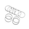 10Pcs/Pack 25/28/30/32mm Clasps Connectors Keychain Chain Loop Split Key Ring Stainless Steel