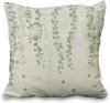 4Pcs Watercolor Green Plant Cactus Fern Printed Pillow Cover Polyester Cushion Case 2D Flat Printing Pillowcase Nordic Zen Look