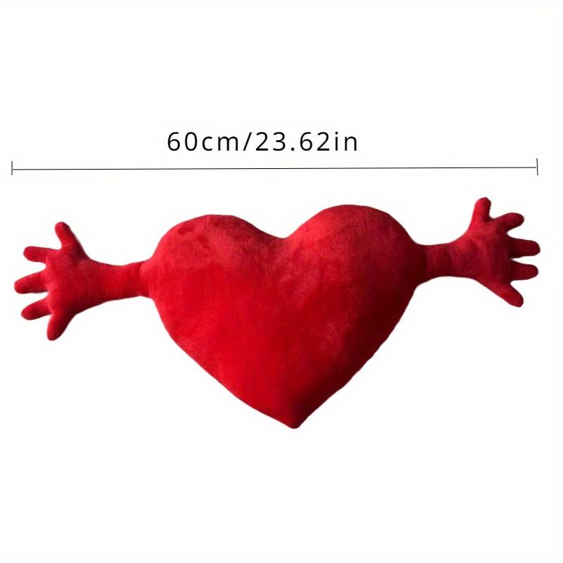 1pc Romantic Red Heart-Shaped Pillow with Hands, Microfiber Love Cushion for Sofa,Perfect Gift for Valentine's Day, Mother's Day