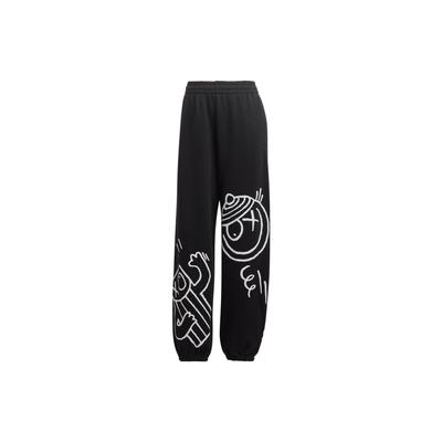 Originals X André Saraiva Collaboration Joggers Logo Print Fitted Elastic Cuff Sports Pants Women Joggers Black HY4265