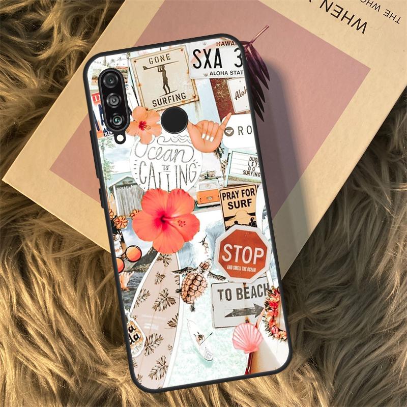 Beach Vibes For Huawei Nova 9 10 SE 3i 7i 8i 11i 12i Y60 Y61 Y70 Y72 Y73 Y90 Y91 P20 P30 P40 Lite Case